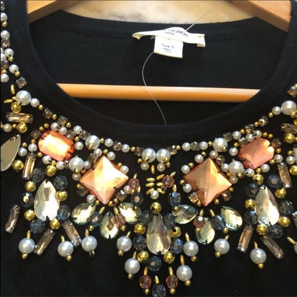 Justin‎ Laurent Embellished Neck Top - Picture 6 of 9